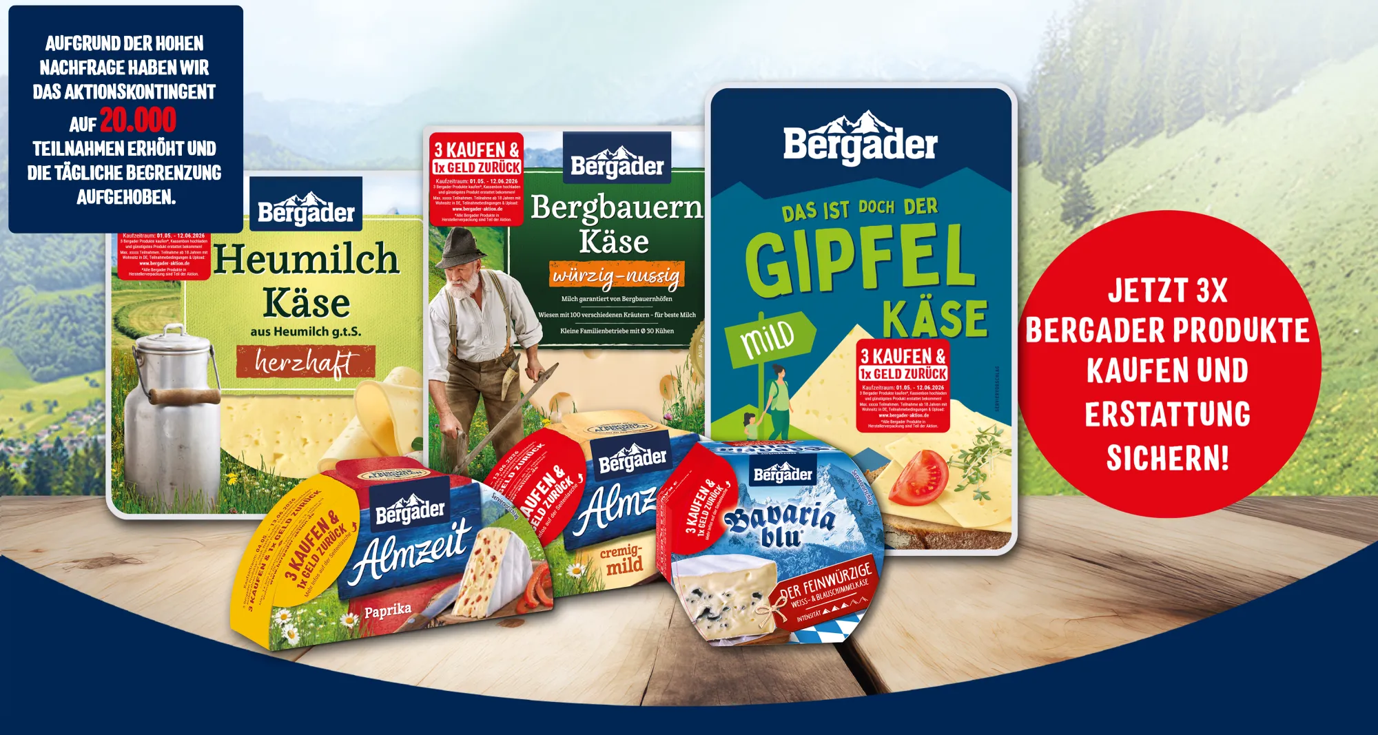 Jetzt mitmachen! Produkte von Bergader